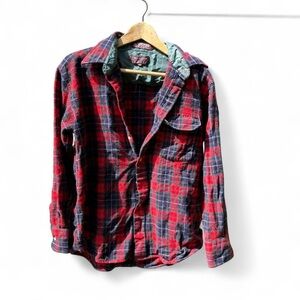 Red and Blue Plaid wool Shirt